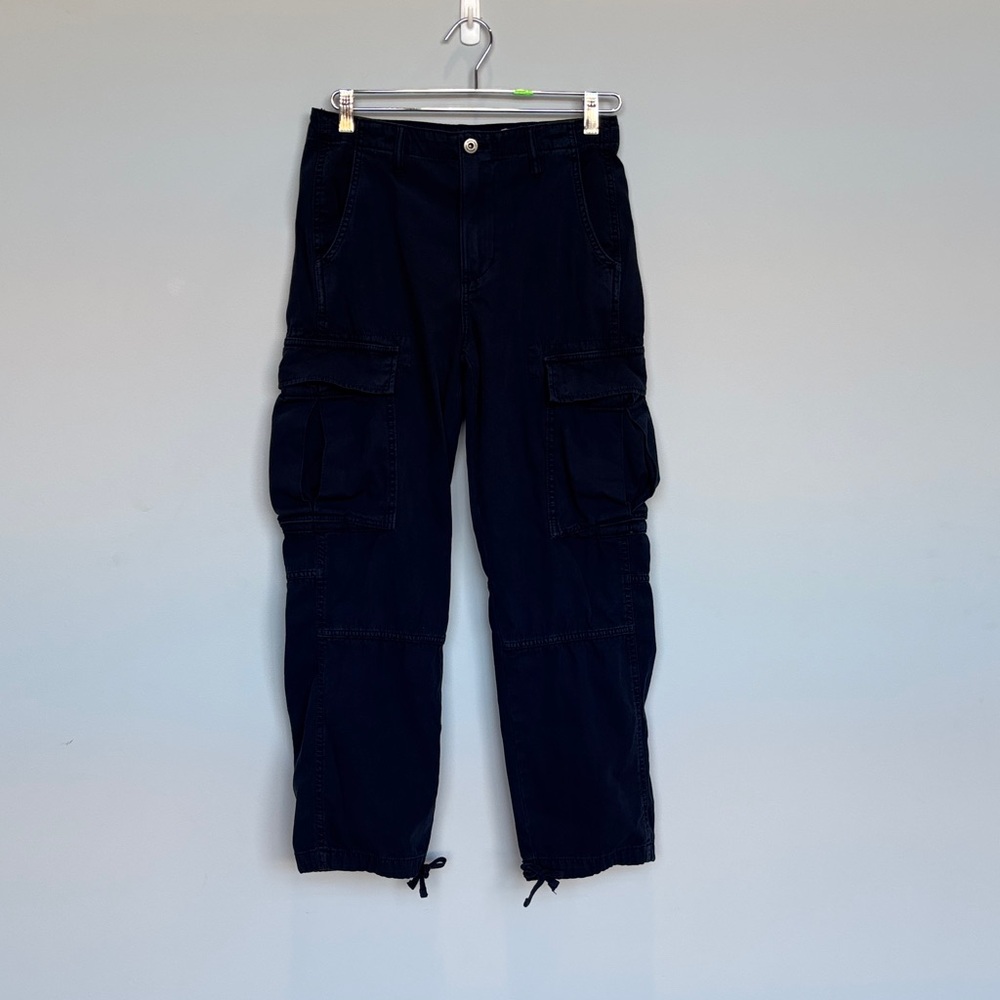 Zara Women's Dark Blue Cargo Pants